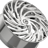 1 X Azara AZA-536 Chrome 28X9.5 Blank 78.1 Hub 15 Offset Chrome Wheel Rim