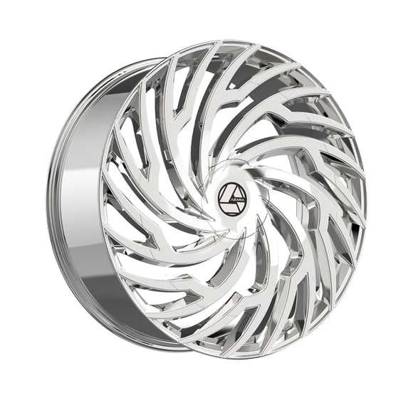1 X Azara AZA-536 Nano Chrome 22X9.5 5x115/5x120 74.1 Hub 15 Offset Chrome Wheel Rim
