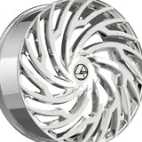 1 X Azara AZA-536 Nano Chrome 24X9 5x115/5x120 78.1 Hub 32 Offset Chrome Wheel Rim