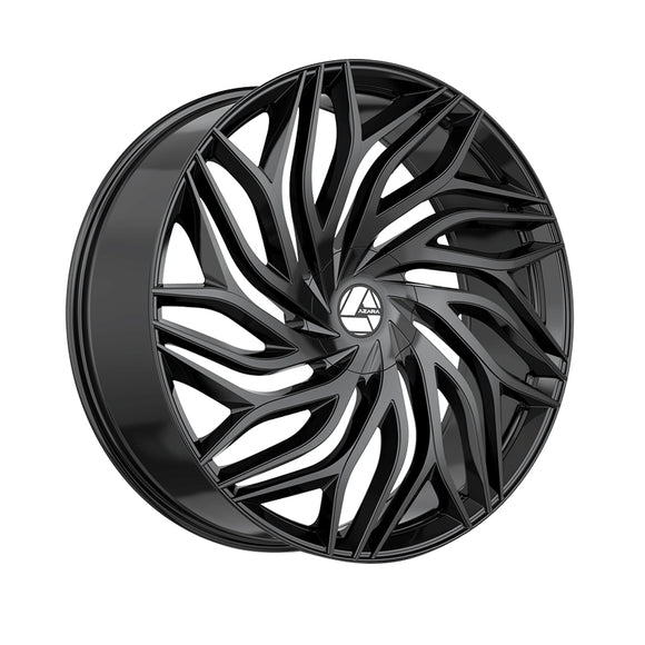 1 X Azara AZA-537 Gloss Black 30X9.5 Blank 78.1 Hub 15 Offset Black Wheel Rim