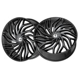 1 X Azara AZA-537 Gloss Black 24X9 5x115/5x120 78.1 Hub 15 Offset Black Wheel Rim