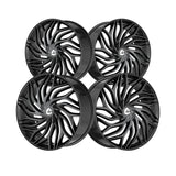 1 X Azara AZA-537 Gloss Black 24X9 5x115/5x120 78.1 Hub 15 Offset Black Wheel Rim