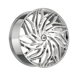 1 X Azara AZA-537 Nano Chrome 20X8.5 5x108/5x114.3 74.1 Hub 35 Offset Chrome Wheel Rim