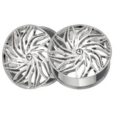 1 X Azara AZA-537 Nano Chrome 20X8.5 5x112/5x114.3 74.1 Hub 35 Offset Chrome Wheel Rim