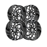 1 X Azara AZA-540 Gloss Black 22X8.5 5x114.3/5x120 74.1 Hub 38 Offset Black Wheel Rim