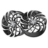1 X Azara AZA-540 Gloss Black & Machined 22X9.5 Blank 78.1 Hub 15 Offset Black Wheel Rim