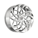 1 X Azara AZA-540 Chrome 30X9.5 Blank 78.1 Hub 15 Offset Chrome Wheel Rim