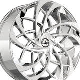 1 X Azara AZA-540 Chrome 30X9.5 Blank 78.1 Hub 15 Offset Chrome Wheel Rim