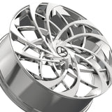 1 X Azara AZA-540 Chrome 30X9.5 Blank 78.1 Hub 15 Offset Chrome Wheel Rim