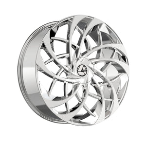 1 X Azara AZA-540 Nano Chrome 20X8.5 5x112/5x114.3 74.1 Hub 35 Offset Chrome Wheel Rim