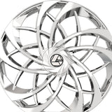 1 X Azara AZA-540 Nano Chrome 20X8.5 5x108/5x114.3 74.1 Hub 35 Offset Chrome Wheel Rim