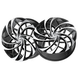 1 X Azara AZA-541 Gloss Black & Machined 22X9.5 5x115/5x120 74.1 Hub 15 Offset Black Wheel Rim