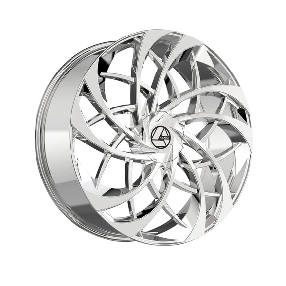 1 X Azara AZA-541 Nano Chrome 18X8 5x100/5x114.3 74.1 Hub 35 Offset Chrome Wheel Rim