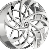 1 X Azara AZA-541 Nano Chrome 18X8 5x100/5x114.3 74.1 Hub 35 Offset Chrome Wheel Rim