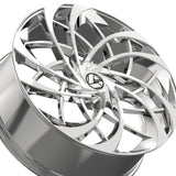 1 X Azara AZA-541 Nano Chrome 18X8 5x112/5x114.3 74.1 Hub 35 Offset Chrome Wheel Rim