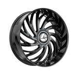 1 X Azara AZX-101 Gloss Black 26X9.5 Blank 78.1 Hub 15 Offset Black Wheel Rim