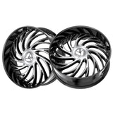 1 X Azara AZX-101 Gloss Black & Machined 30X9.5 Blank 78.1 Hub 15 Offset Black Wheel Rim