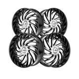 1 X Azara AZX-101 Gloss Black & Machined 30X9.5 Blank 78.1 Hub 15 Offset Black Wheel Rim