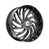 1 X Azara AZX-101 Gloss Black & Milled 18X8 5x112/5x114.3 74.1 Hub 35 Offset Black Wheel Rim