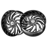 1 X Azara AZX-101 Gloss Black & Milled 24X9 Blank 5x 78.1 Hub 15 Offset Black Wheel Rim