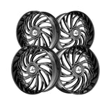 1 X Azara AZX-101 Gloss Black & Milled 30X9.5 Blank 78.1 Hub 15 Offset Black Wheel Rim