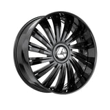1 X Azara AZX-102 Gloss Black 28X9.5 Blank 78.1 Hub 15 Offset Black Wheel Rim