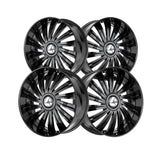 1 X Azara AZX-102 Gloss Black 24X9 Blank 5x 78.1 Hub 15 Offset Black Wheel Rim