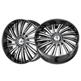 1 X Azara AZX-102 Gloss Black & Machined 30X9.5 Blank 78.1 Hub 15 Offset Black Wheel Rim