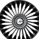 1 X Azara AZX-103 Gloss Black 24X9 5x115/5x120 78.1 Hub 15 Offset Black Wheel Rim