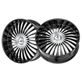 1 X Azara AZX-103 Gloss Black & Machined 30X9.5 Blank 78.1 Hub 15 Offset Black Wheel Rim