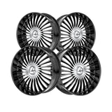 1 X Azara AZX-103 Gloss Black & Machined 24X9 5x115/5x120 78.1 Hub 15 Offset Black Wheel Rim