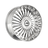 1 X Azara AZX-103 Chrome 28X9.5 Blank 78.1 Hub 15 Offset Chrome Wheel Rim