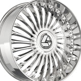 1 X Azara AZX-103 Chrome 28X9.5 Blank 78.1 Hub 15 Offset Chrome Wheel Rim