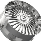 1 X Azara AZX-103 Chrome 28X9.5 Blank 78.1 Hub 15 Offset Chrome Wheel Rim