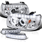 Coolstuffguru Compatible with Escape Chrome Halo SMD LED Projector Headlight+Bumper LED DRL Fog Lamp