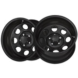 Black Rock 023 15X8 5X5.00 83.82 Hub -13 Offset Black Wheel Rim