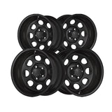 Black Rock 023 16X8 6X5.50 108.70 Hub -06 Offset Black Wheel Rim