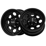 Black Rock 023997B SOFT 8 15X7 5X4.75 83.82 Hub +00 Offset Black Wheel Rim