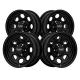 Black Rock 023997B SOFT 8 17X9 8X6.50 130.81 Hub -12 Offset Black Wheel Rim