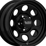 Black Rock 023997B SOFT 8 16X7 8X6.50 130.81 Hub +00 Offset Black Wheel Rim