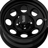 Black Rock 023997B SOFT 8 16X7 8X6.50 130.81 Hub +00 Offset Black Wheel Rim