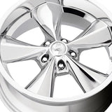 1 X Boyd Coddington BC1 Junkyard Dog 15X6 5X4.50 83.06 Hub -6 Offset CHROME Wheel Rim
