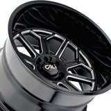 1 X CALI OFF-ROAD AUBURN 24X14 6-135 87.1 Hub -76 Offset Black Wheel Rim
