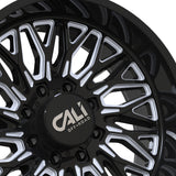 1 X CALI OFF-ROAD CRUSHER 22X10 8-170 125.2 Hub -19 Offset Black Wheel Rim