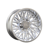 1 X CALI OFF-ROAD CRUSHER 22X10 8-170 125.2 Hub -19 Offset Silver Wheel Rim