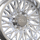 1 X CALI OFF-ROAD CRUSHER 22X10 8-180 124.1 Hub -19 Offset Silver Wheel Rim