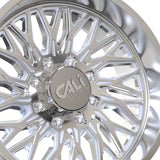 1 X CALI OFF-ROAD CRUSHER 22X10 8-180 124.1 Hub -19 Offset Silver Wheel Rim