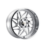 1 X CALI OFF-ROAD GEMINI 20X10 5-127 71.5 Hub -25 Offset Silver Wheel Rim