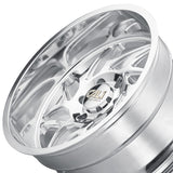 1 X CALI OFF-ROAD GEMINI 20X10 5-127 71.5 Hub -25 Offset Silver Wheel Rim