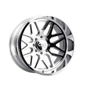 1 X CALI OFF-ROAD INVADER 28X12 6-135 87.1 Hub -44 Offset Chrome Wheel Rim